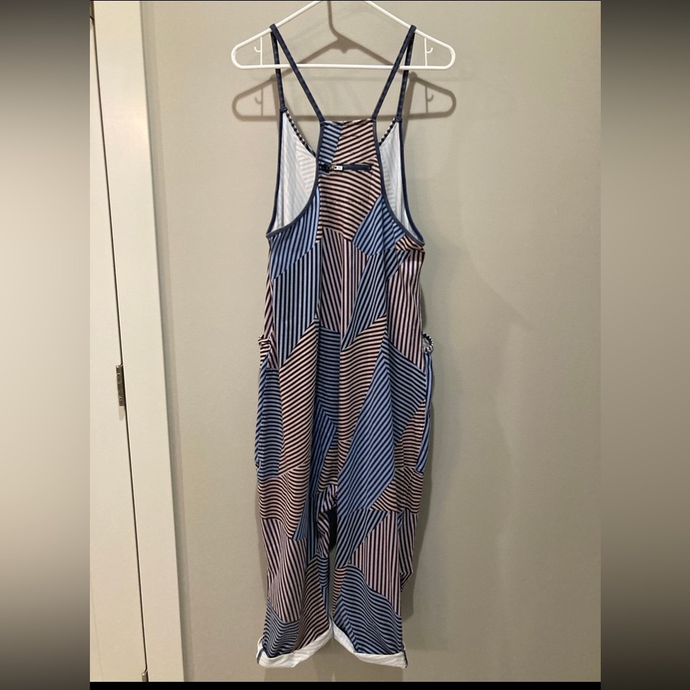 NWT FREE PEOPLE Movement Printed Hot Shot Onesie in Black Stripe Combo - Picture 5 of 5